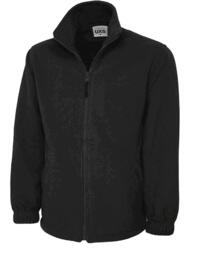 Uneek UX5 Lightweight Full Zip Fleece Jacket - Black