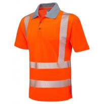 Leo HiVis CoolViz Plus Class 2 Polo Shirt - Orange
