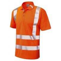 Leo HiVis CoolViz Plus Ultra Polo Shirt - Orange