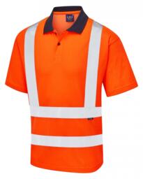 Leo HiVis EcoViz Comfort Polo Shirt - Orange