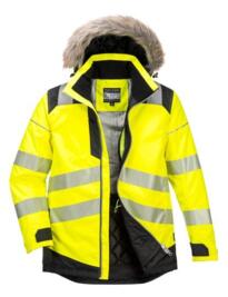 Portwest HiVis Winter Parka Jacket - Yellow / Black