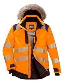 Portwest HiVis Winter Parka Jacket - Orange / Black