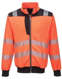 Portwest HiVis Full-Zip Sweatshirt - Orange / Black