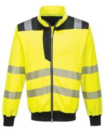 Portwest HiVis Full-Zip Sweatshirt - Yellow / Black