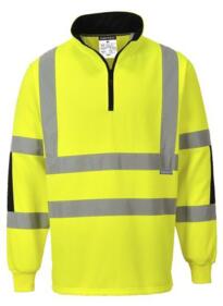 Portwest HiVis Rugby Shirt - Yellow / Black
