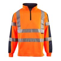 SUPERTOUCH HIVIS 2 TONE RUGBY SHIRT - Orange / Navy
