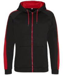 JUST HOODS POLYESTER ZOODIE - Black / Red