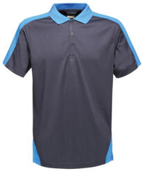 REGATTA TRS174 CONTRAST WICKING POLO - Navy / New Royal