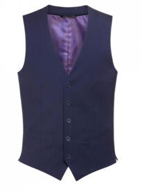 Brook Taverner 1074 Busso – Mens Waistcoat - Mid Blue