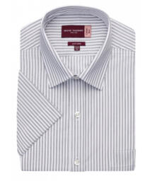 Brook Taverner Roccella Classic Fit Shirt - White/Grey Stripe