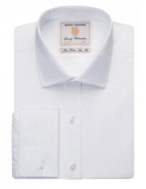 Brook Taverner Chelford Slim Fit Shirt Cotton Poplin - White