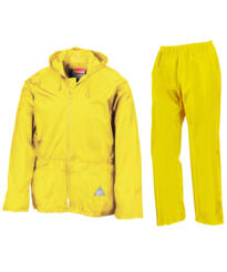 RESULT RE95A WATERPROOF JACKET AND TROUSER SET - Yellow