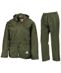 RESULT RE95A WATERPROOF JACKET AND TROUSER SET - Olive