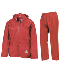 RESULT RE95A WATERPROOF JACKET AND TROUSER SET - Red