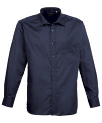 Premier Long Sleeve Polin Shirt - Navy Blue
