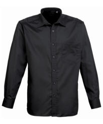 Premier PR200 - Long Sleeve Polin Shirt - Black