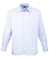 Premier PR200 - Long Sleeve Polin Shirt - Light Blue
