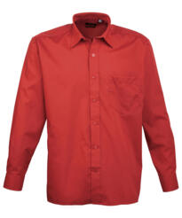 Premier PR200 - Long Sleeve Polin Shirt - Red