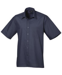 Premier Short Sleeve Poplin Shirt - Navy Blue