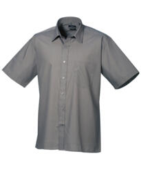 Premier PR202 - Short Sleeve Poplin Shirt - Dark Grey