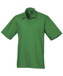 Premier PR202 - Short Sleeve Poplin Shirt - Emerald