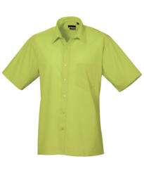 Premier PR202 - Short Sleeve Poplin Shirt - Lime