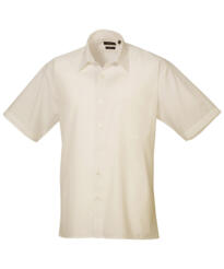 Premier PR202 - Short Sleeve Poplin Shirt - Natural
