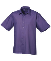 Premier PR202 - Short Sleeve Poplin Shirt - Purple