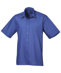 Premier PR202 - Short Sleeve Poplin Shirt - Royal