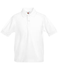 Fruit of the Loom Childrens Polo - White