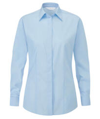 Disley Women's Classic Fly Front Long Sleeve - Light Blue 