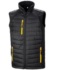 RESULT R238X compass padded softshell gilet - Black / Yellow
