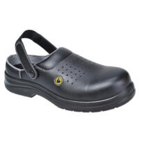 Portwest Compositelite ESD Perforated Safety Clog - Black