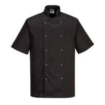 Portwest Cumbria Chefs Jacket S/S - Black