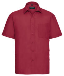 Russell Short Sleeve Poplin Shirt - Classic Red