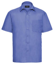 Russell Short Sleeve Poplin Shirt - Corporate Blue