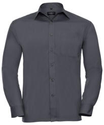 Russell Long Sleeve Poplin Shirt - Convoy Grey