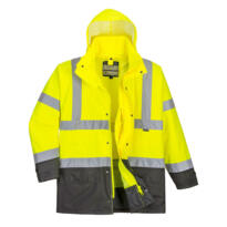 Portwest HiVis 5-in-1 Contrast Executive Jacket - Yellow / Grey