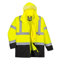 Portwest HiVis 5-in-1 Contrast Executive Jacket - Yellow / Black