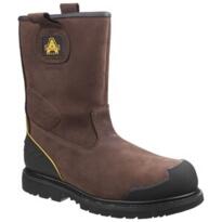 Amblers Nubuck Welted Rigger Boot - Brown