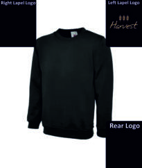 Harvest UX3 Sweatshirt from Uneek - Black
