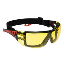 PORTWEST PS11 WRAP AROUND TECH LOOK PLUS SAFTEY SPECTACLES - Amber