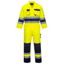 Portwest TX55 - Nantes Contrast Work Coverall - Yellow / Navy