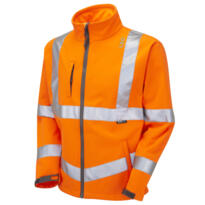 LEO SJ01 Buckland - Hi-Vis Ecoviz Softshell Jacket - Orange