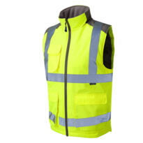 LEO BW01 Torrington - Hi-Vis Ecoviz Bodywarmer - Yellow
