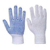 Portwest Classic Polka Dot Glove - A111 - White / Blue