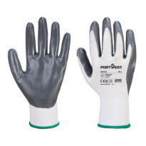 Portwest Flexo Grip Nitrile Glove - A310 - Grey / White