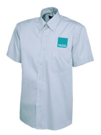 Vado Oxford Shirt Short Sleeved [Embroidered] - Light Blue