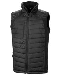 RESULT R238X compass padded softshell gilet - Black / Black