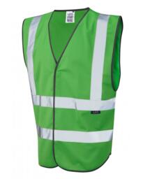 LEO W05 Pilton - Hi-Vis Ecoviz Reflective Waistcoat - Green